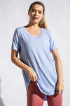 Short Sleeve V-Neck Knit Top